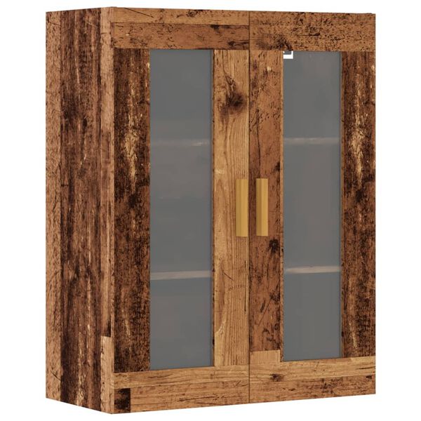 vidaXL Armadietto Pensile a Parete Legno Antico 69,5x34x90 cm