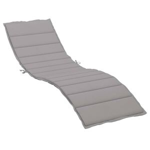 vidaXL Cuscino per Lettino Grigio 200x50x3 cm in Tessuto Oxford
