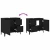 vidaXL Mobile da Bagno Rovere Nero 65 x 33 x 60 cm Legno multistrato