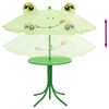 vidaXL Set da Bistrot da Giardino per Bambini con Ombrellone Verde