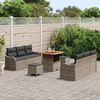 vidaXL Set Divano da Giardino con cuscino con cuscino 9 pcs Grigio