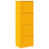 vidaXL Armadio con archiviazione 2 pcs Giallo senape 60 x 40 x 180 cm