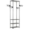 vidaXL Appendiabiti Acciaio e Tessuto non Tessuto 55x28,5x175cm Nero