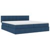 vidaXL Letto con contenitore e materasso con testiera Blu 200 x 200 cm