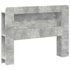 vidaXL Testata del letto Grigio Cemento Legno ingegnerizzato