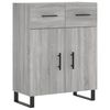 vidaXL Credenza Grigio Sonoma 69,5x34x180 cm in Legno Multistrato
