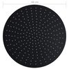 vidaXL Testa Doccia a Pioggia in Acciaio Inox 40 cm Rotonda Nera