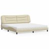vidaXL Letto con Materasso Hvar Crema 200x200 cm in Tessuto