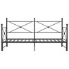 vidaXL Divano Letto Estraibile senza Materasso Nero 107x203 cm Acciaio