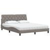 vidaXL Letto con Materasso Tortora 160x200 cm in Tessuto