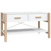 vidaXL Tavolino da Salotto Bianco 82x38x45 cm in Legno Multistrato