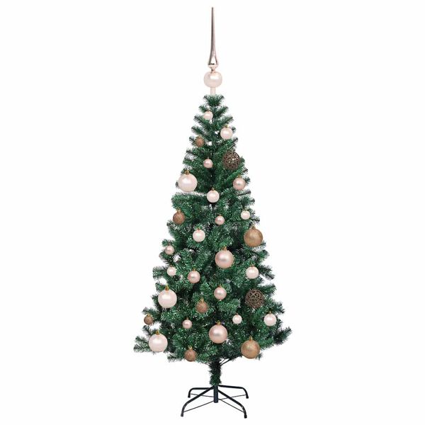 vidaXL Albero di Natale artificiale con luci integrate Verde 120 cm