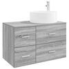 vidaXL Set di mobili per il bagno 2 pz Sonoma grigio