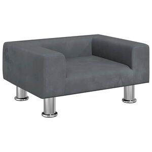 vidaXL Divano per Bambini Grigio Scuro 50x40x26,5 cm in Velluto