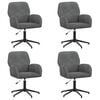 vidaXL Sedie da scrivania girevoli 4 pz 54 x 55 x 90 cm Grigio Scuro