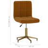 vidaXL Sedie da Pranzo Girevoli 2 pz Marroni in Velluto