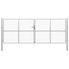 vidaXL Cancello da Giardino in Acciaio Zincato 400x150 cm Argento
