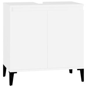 vidaXL Mobile Lavabo Bianco 58x33x60 cm in Legno Multistrato