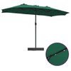vidaXL Ombrello da giardino Verde 385 x 209 x 244 cm Poliestere