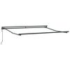 vidaXL Struttura della tenda Regolabile Antracite 3,5 x 2,5 m Acciaio