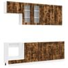 vidaXL Unit&agrave; Cucina KALMAR 8 pz Rovere Fumo Legno ingegnerizzato