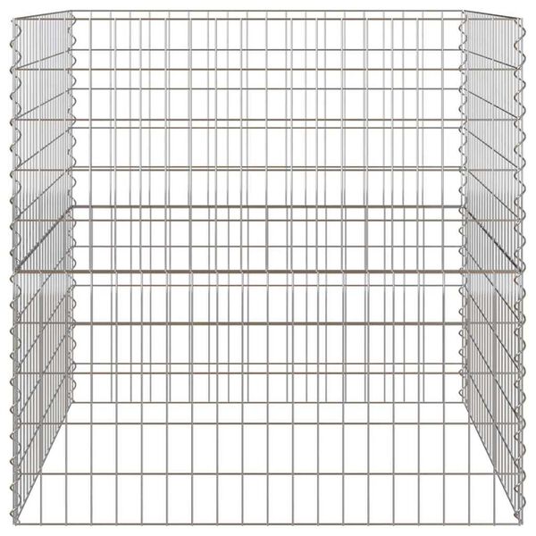 vidaXL Compostatore Quadrato 100 x 100 x 100 cm Ferro