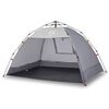 vidaXL Tenda da Spiaggia 2 Persone Grigio Rilascio Rapido Impermeabile