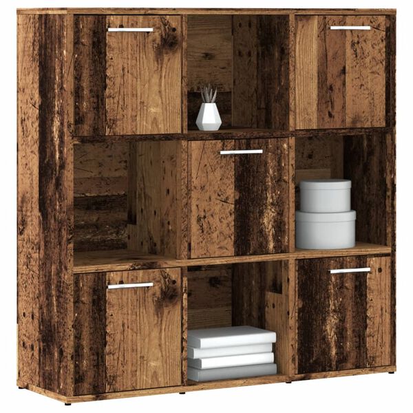 vidaXL Libreria Legno Antico 90x28x90 cm in Legno Multistrato