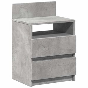 vidaXL Comodino con 2 Cassetti Grigio Cemento 40x33x60 cm