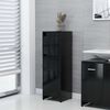 vidaXL Set Mobili da Bagno 3 pz Nero in Truciolato