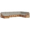 vidaXL Set di divani da esterno 8 pz Grigio Naturale e Chiaro