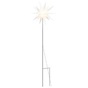 vidaXL Luce di Natale con Picco Terra e LED Pieghevole Bianca 57 cm
