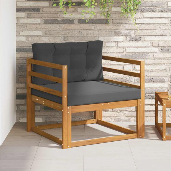 vidaXL Divano centrale per esterno Legno di Acacia Massello Naturale