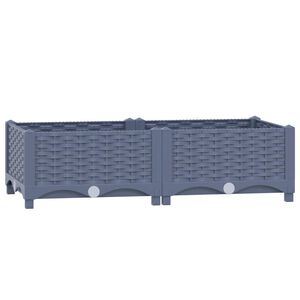 vidaXL Fioriera Rialzata 80x40x23 cm in Polipropilene