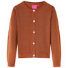 vidaXL Cardigan da Bambina Lavorato a Mano Cognac 128