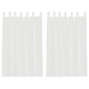 vidaXL Tende in Voile con Passanti 2 pz Bianco 140x175 cm