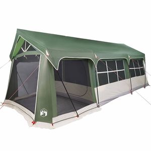 vidaXL Tenda Familiare Verde e Bianco 620 x 322 x 240 cm Poliestere