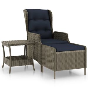 vidaXL Set Divani da Giardino 2 pz con Cuscini in Polyrattan Marrone