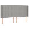 vidaXL Testiera ad Orecchio Grigio Chiaro 183x16x118/128 cm in Tessuto