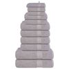 vidaXL Set di asciugamani 12 pezzi FROGN Grigio 360 g/m&sup2;