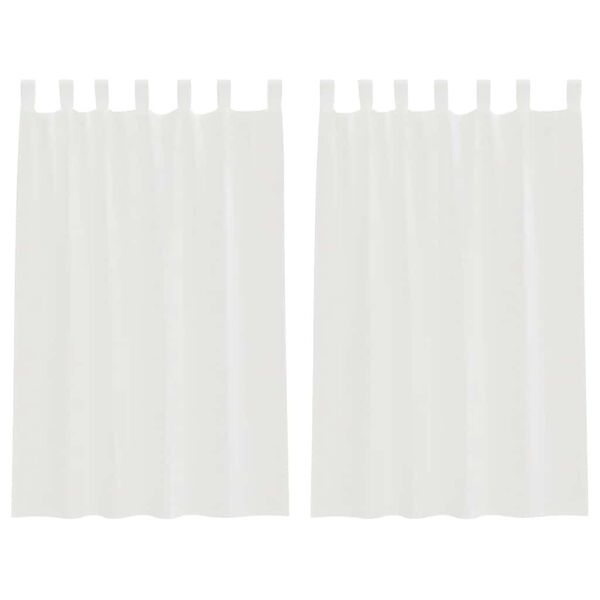 vidaXL Tende in Voile con Passanti 2 pz Bianco 140x175 cm