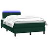 vidaXL Letto a Molle con Materasso e LED Verde Scuro 120x220 cm Velluto