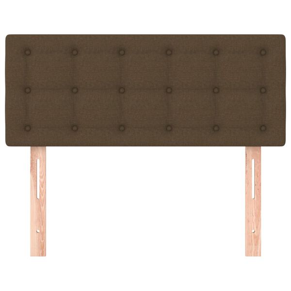 vidaXL Testiera Marrone Scuro 90x5x78/88 cm in Tessuto