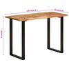 vidaXL Tavolo da Pranzo 110x50x76 cm Legno Massello di Acacia