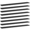vidaXL Ripiani per Libreria 8pz Nero Lucido 80x10x1,5cm Multistrato