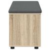 vidaXL Panca per ingresso con cuscino Rovere Sonoma 100 x 38 x 46 cm