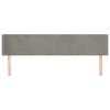 vidaXL Testiera ad Orecchio Grigio Chiaro 183x16x78/88 cm in Velluto