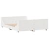 vidaXL Letto Libreria senza Materasso Bianco 120x190 cm Legno Massello