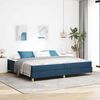 vidaXL Letto a molle con materasso Blu 200 x 200 cm Tessuto