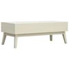 vidaXL Tavolino Salotto 2 Cassetti Intagliati Grigio 110x50x40cm Legno